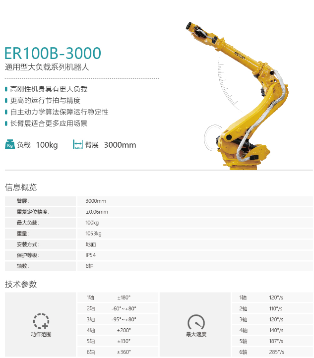 埃斯頓機(jī)器人ER100B-3000